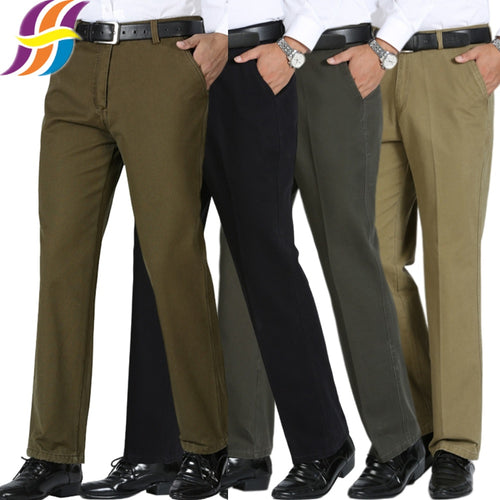 Straight-leg cotton chinos
